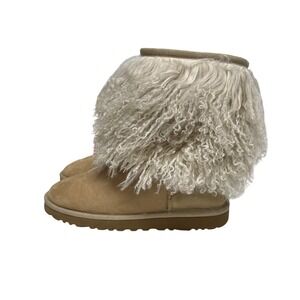 UGG Womens Australia Sheepskin Cuff Boots Sand/Natural Womens 7